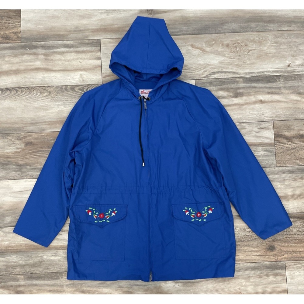 VTG Grenfell Handicrafts 1984 Jacket Womens 18 Embroidered Metro Parka